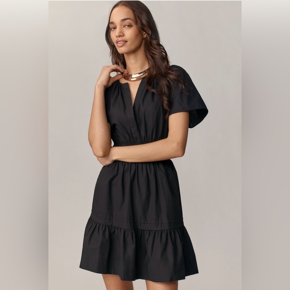 NWOT Anthropologie Black Somerset Mini - size XSP Lavender Stripe - Picture 1 of 7